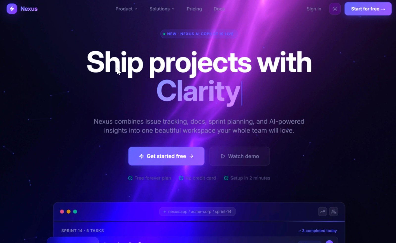 Nexus - Animated SaaS AI Website